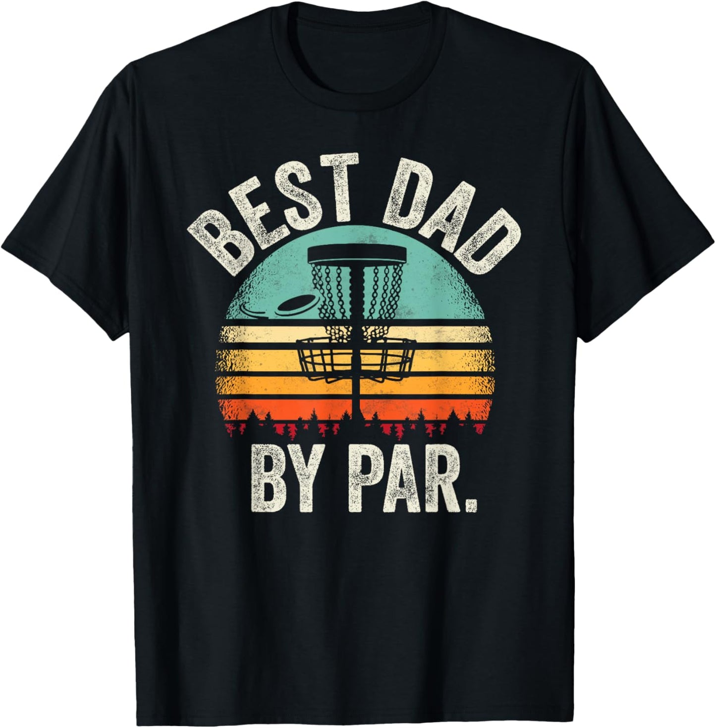 Vintage Disc Golf Dad - Best Dad By Par Disk Golf T-Shirt