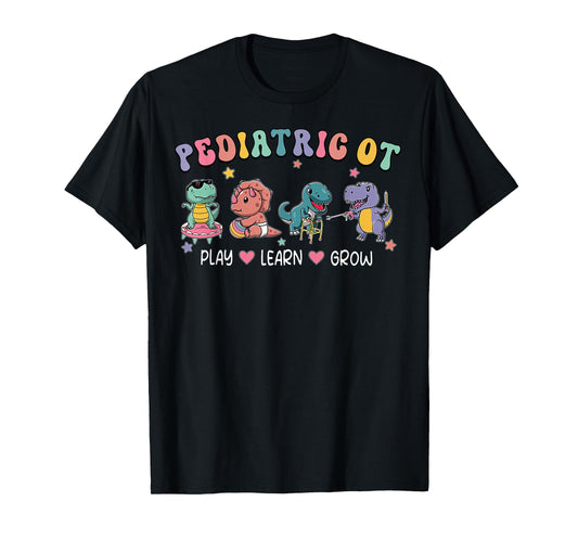 Pediatric Occupational Therapy OT Assistant Cute Dinosaur T-Shirt