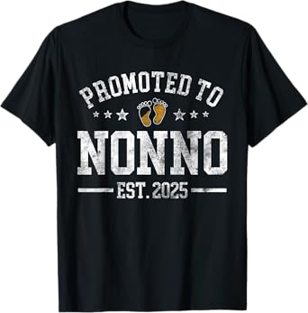 Promoted to Nonno Est. 2025 Baby Announcement T-Shirt