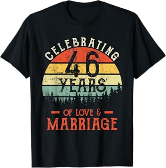 Legends Vintage 46 years marriage anniversary Crew His/Her T-Shirt