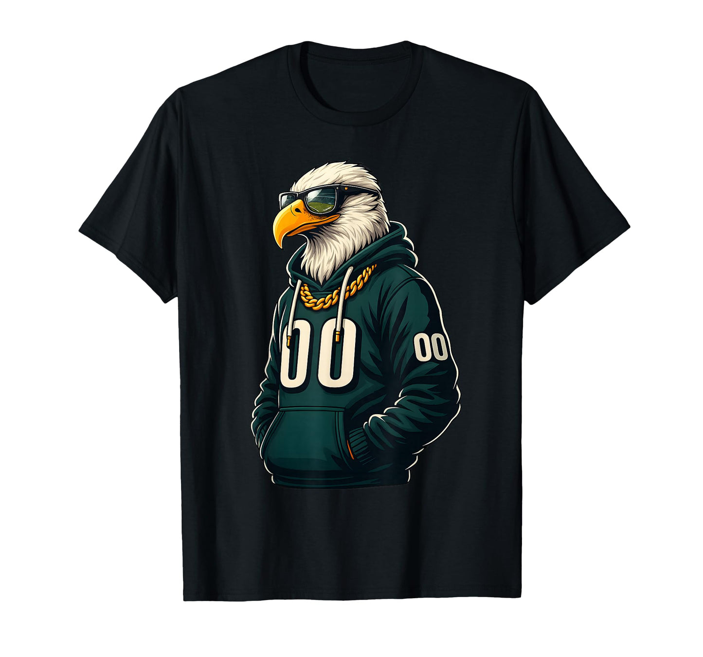 Bald Face Eagle with Sunglasses Women Men Kids Funny Tees T-Shirt
