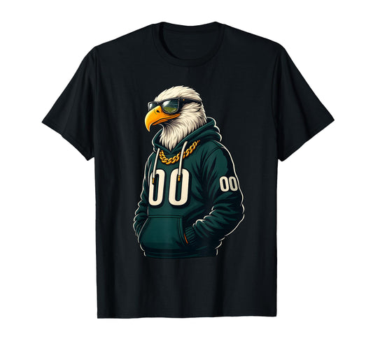 Bald Face Eagle with Sunglasses Women Men Kids Funny Tees T-Shirt