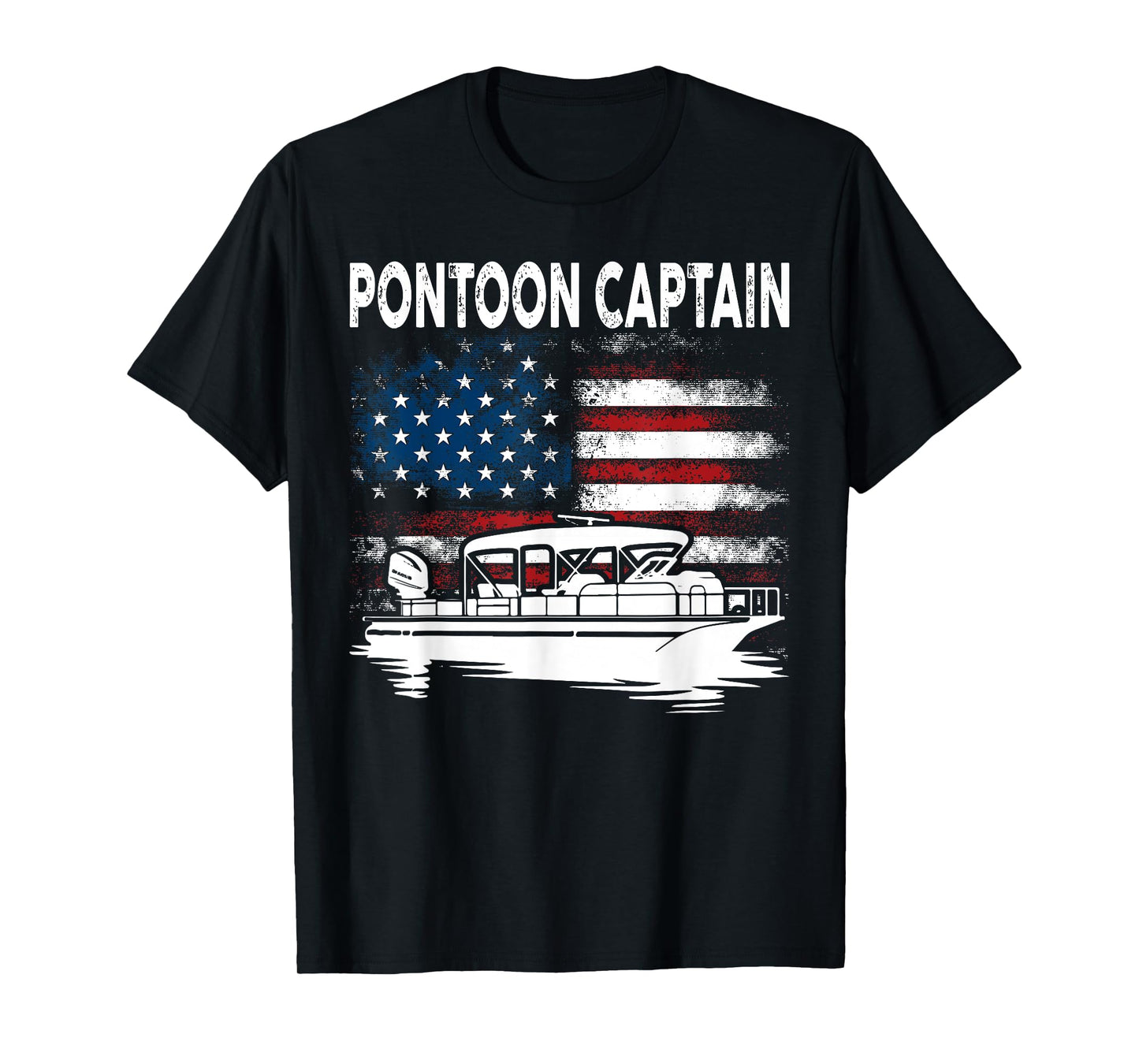 Boating Pontoon Captain 4th of July Pontoon Boat T-Shirt