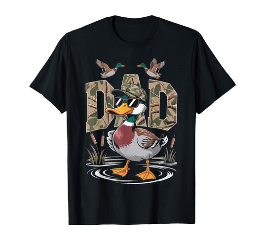 Dad Duck Hunting Mallard Camouflage Duck Hunter Father's Day T-Shirt