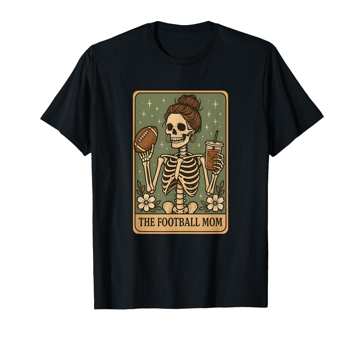 The Football Mom Tarot Card Skeleton Game Day Proud Moms T-Shirt