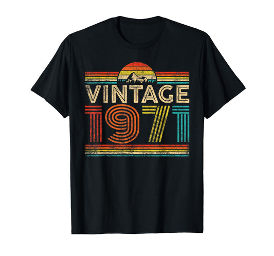 Vintage 1971 Classic Year 1971 Birthday Men Women Vintage T-Shirt