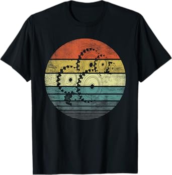 Mechanical Engineer Gifts Funny Retro Cogs Engineering Gear T-Shirt