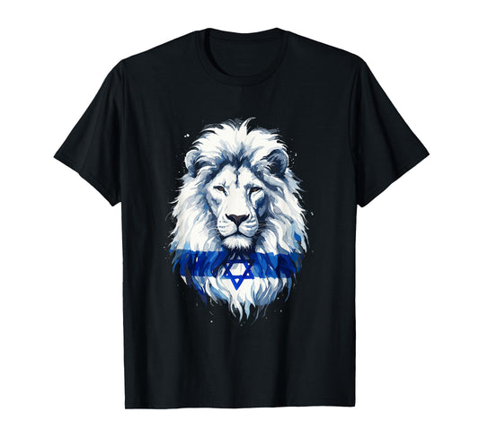 Jewish Israel Flag Lion David Star Yisrael Proud Israelites T-Shirt