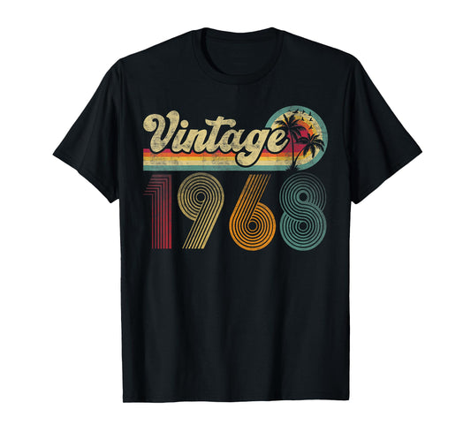 Vintage Born In 1968 Retro 57th Birthday 57 Years Old Gifts T-Shirt