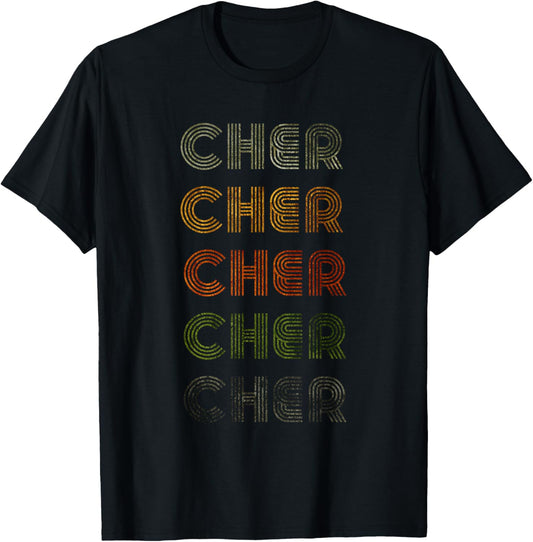 Love Heart Cher Tee Grunge/Vintage Style Black Cher T-Shirt