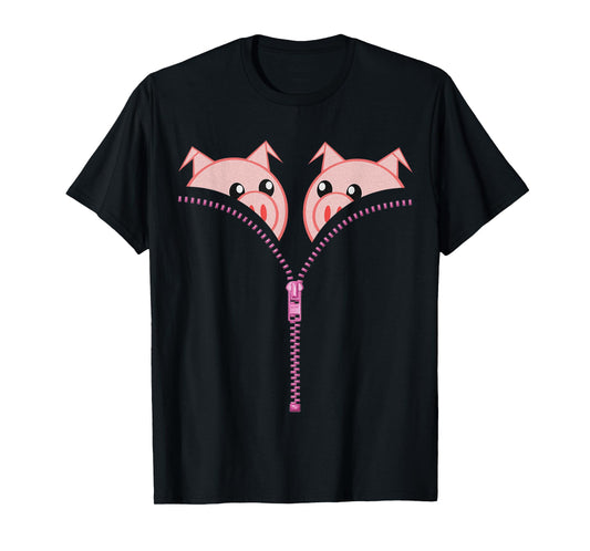 Pigs Boobs T-Shirt Funny Womens Christmas Tee Gift 2019 Pig