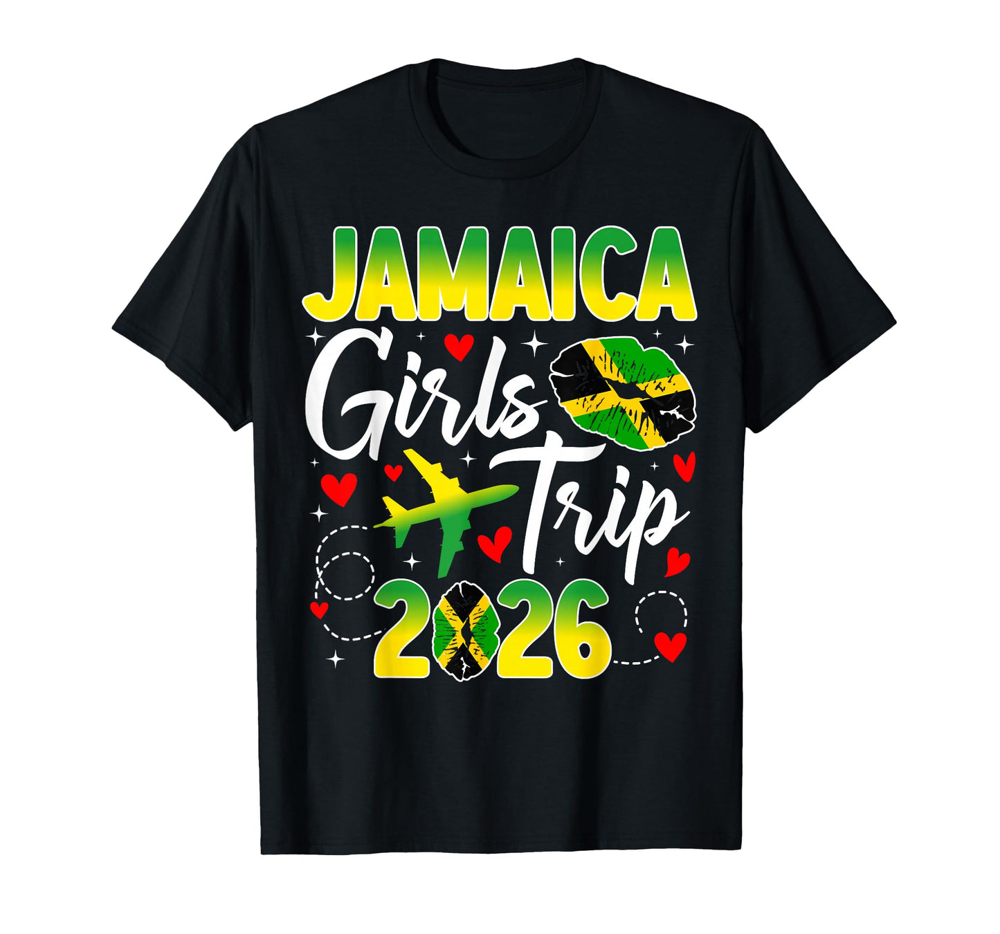 Womens Jamaica Girls Trip 2026 Summer Vacation Weekend Funny T-Shirt