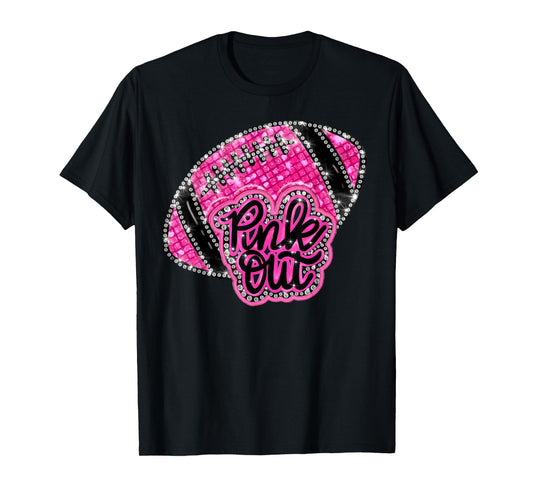 Tackle Pink Out American Football Breast Cancer Awareness T-Shirt