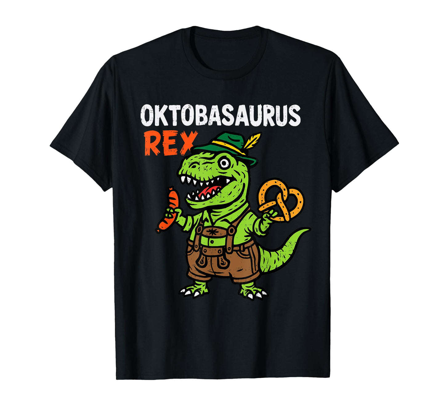 Oktoberfest Dinosaur T Rex Dino Bavarian Festival Boy Kids T-Shirt