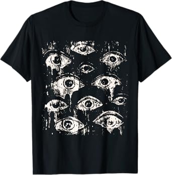 Eyes Eyeballs Weird Goth Grunge Alt Y2K Strange Aesthetic T-Shirt