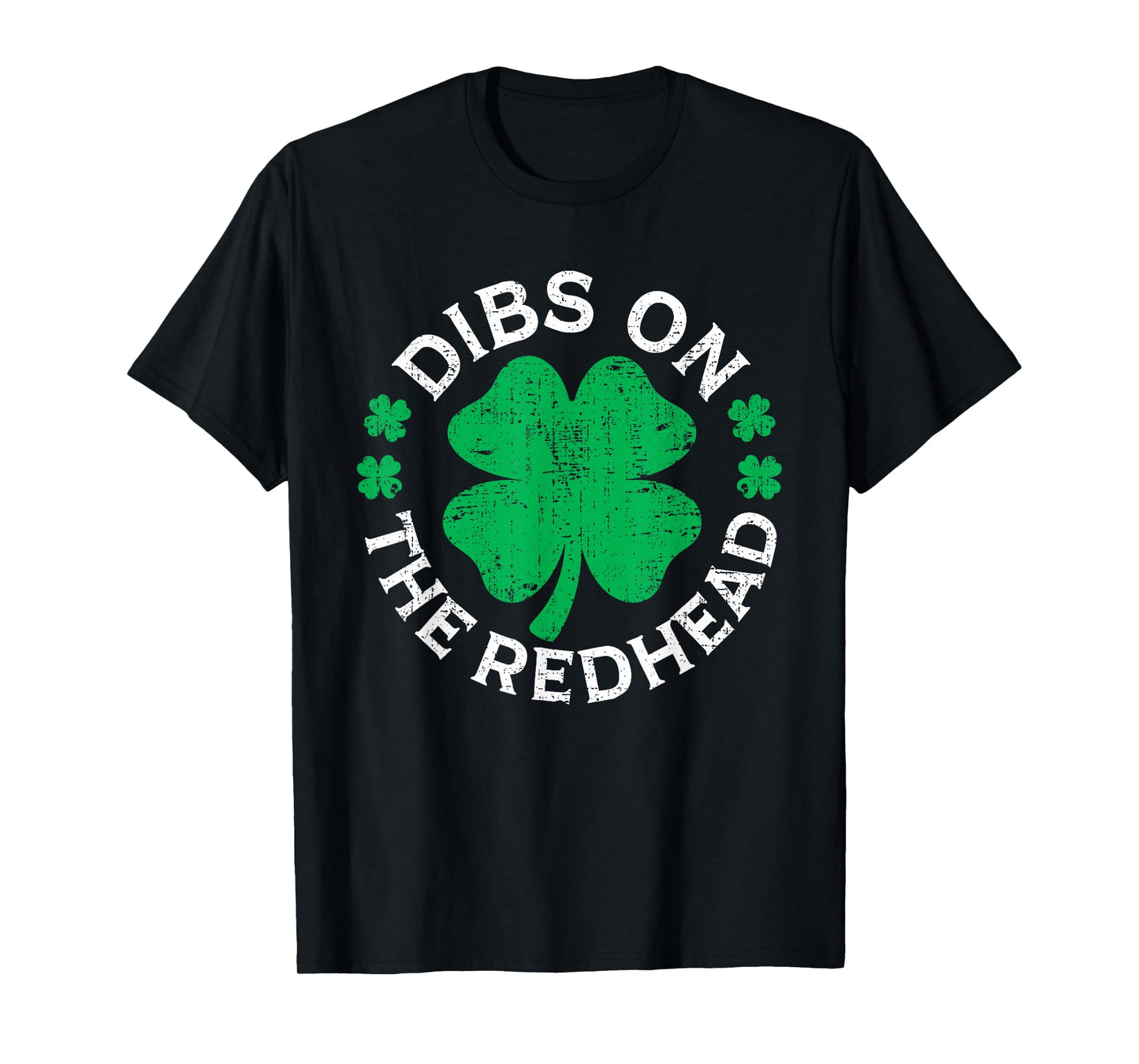 Funny Saint Patricks Day Dibs On The Redhead Men Women Kids T-Shirt - T-Shirt | Black