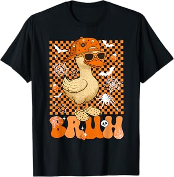 Spooky Gooses Bruh Meme Men Women Kid Halloween Costume T-Shirt