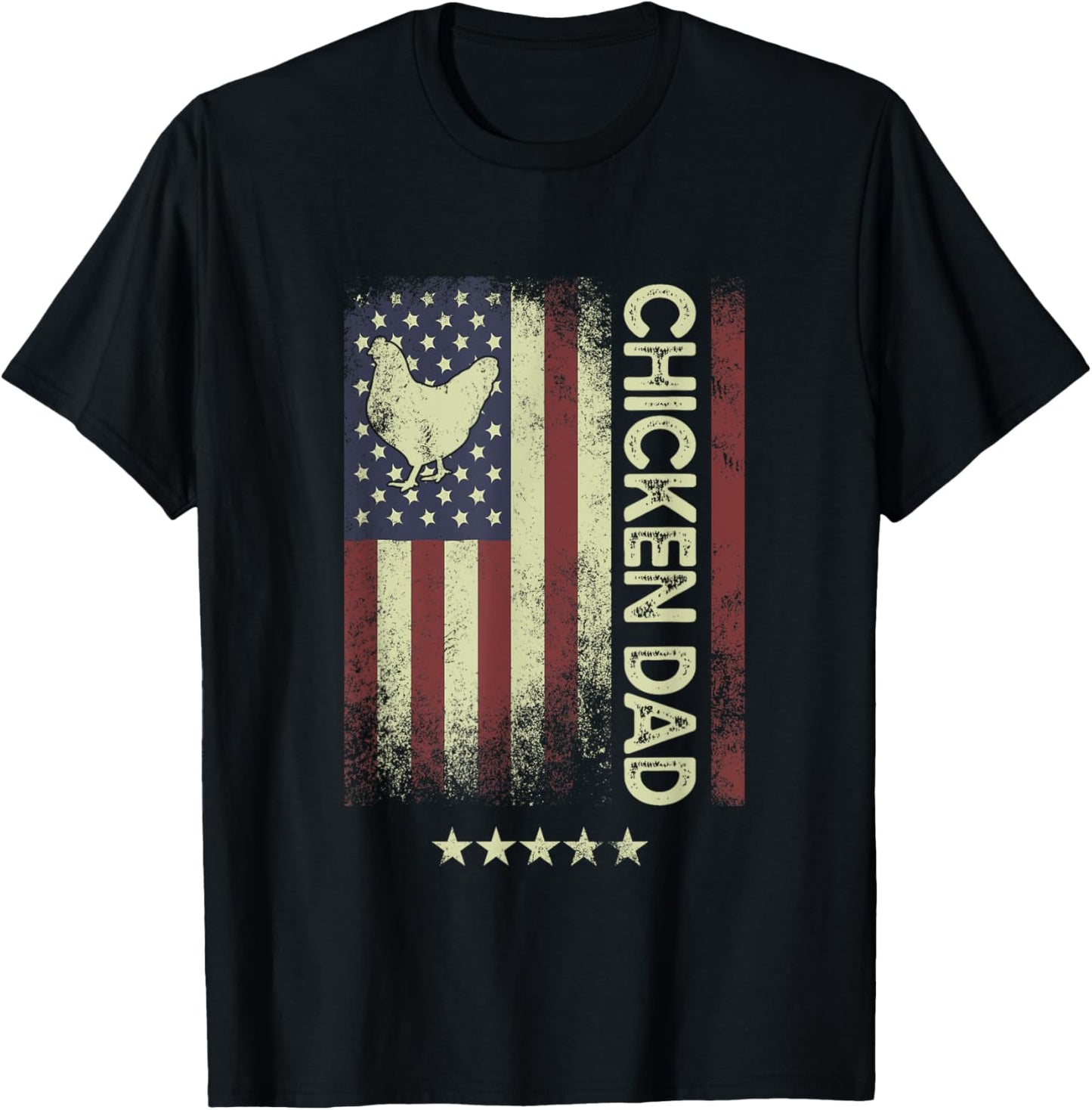 USA American Flag - Chicken Dad T-Shirt