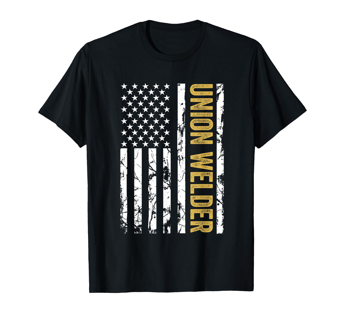 Union Welder USA American Flag Pro Union Workers Rights T-Shirt