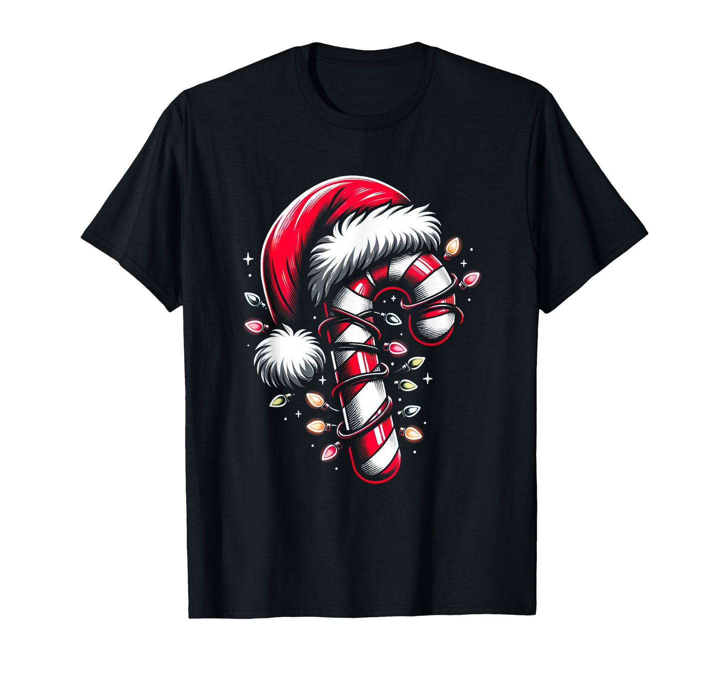 Candy Cane Crew Christmas Lights Family Matching Xmas T-Shirt
