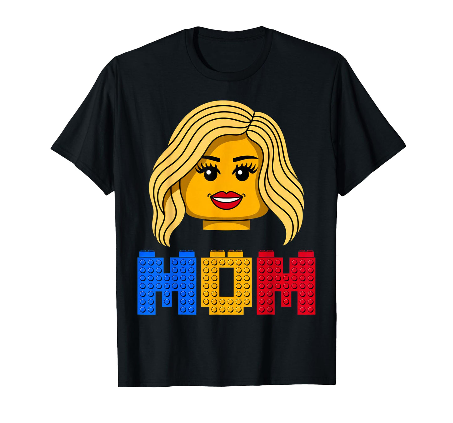Family Mom Master Builder Building Bricks Blocks Mothers Day T-Shirt