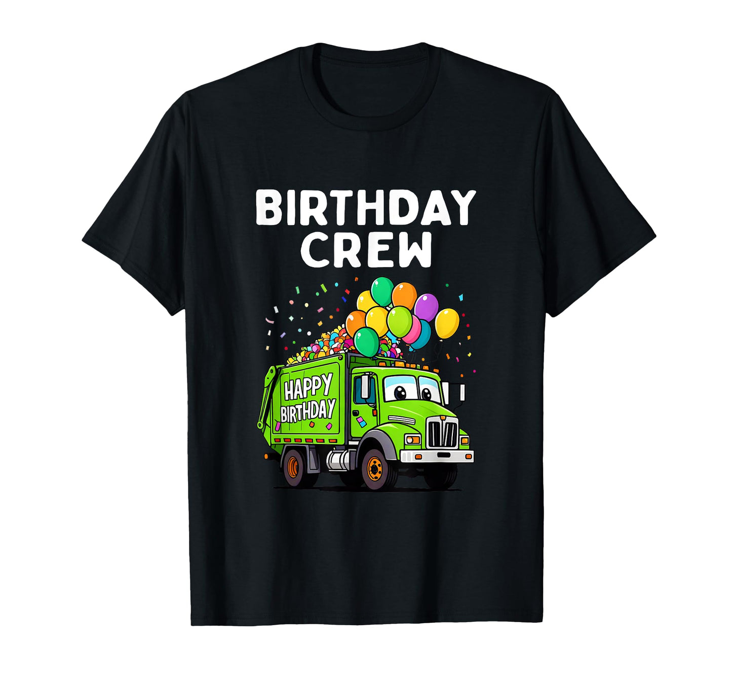 Birthday Crew Boys Garbage Truck Bday Family Matching Kids T-Shirt