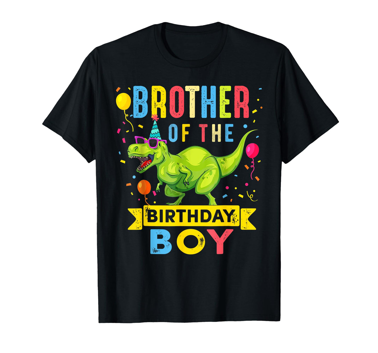 Brother of The Birthday Boy T-Rex Dinosaur Birthday Party T-Shirt