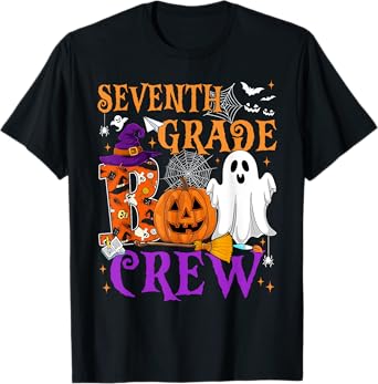 7th Grade Boo Crew Teacher Student Funny Halloween Costume T-Shirt