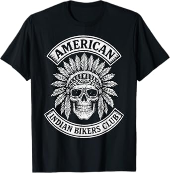 American Motorcycle Indian Bikers Club - Chopper Biker T-Shirt