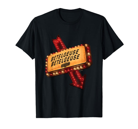 Beetlejuice Beetlejuice Light Sign Logo Vintage T-Shirt