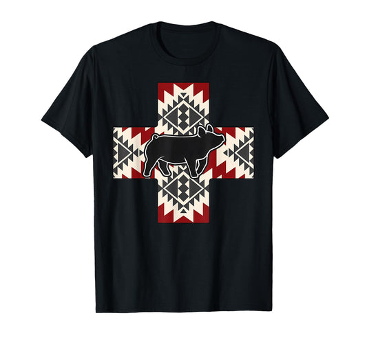 Aztec Show Pig Livestock Pig Breeder Stock Show Mom Pig T-Shirt