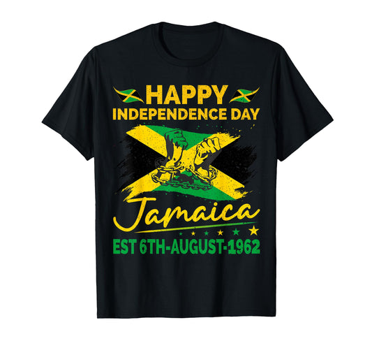 Happy Independence Day Jamaica 1962 Jamaican Men Women T-Shirt