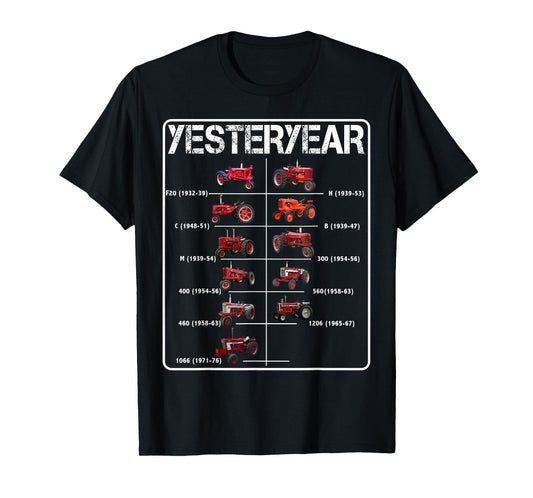 Retro Red Tractor Yesteryear Vintage T-Shirt