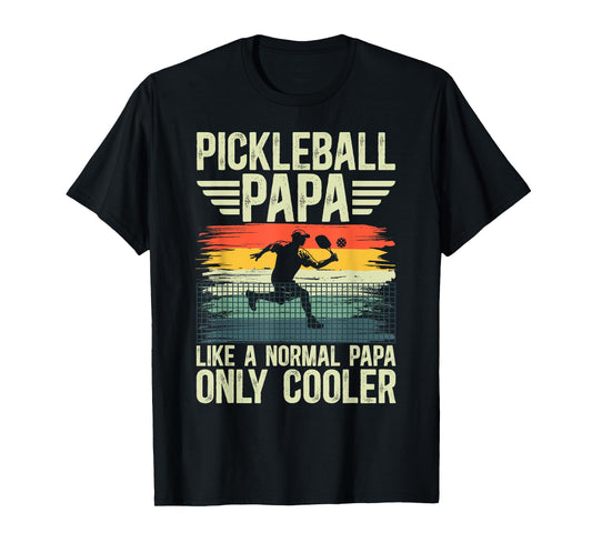 Cool Pickleball Papa Pickleball Player Papa Grandpa T-Shirt