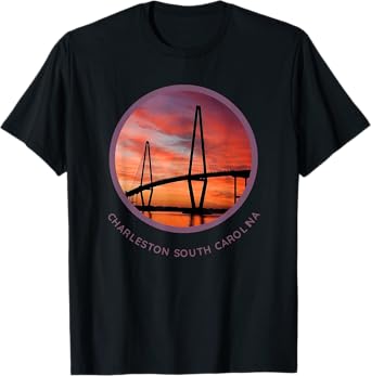 Charleston South Carolina Tshirt Ravenel Bridge Print S.C. T-Shirt