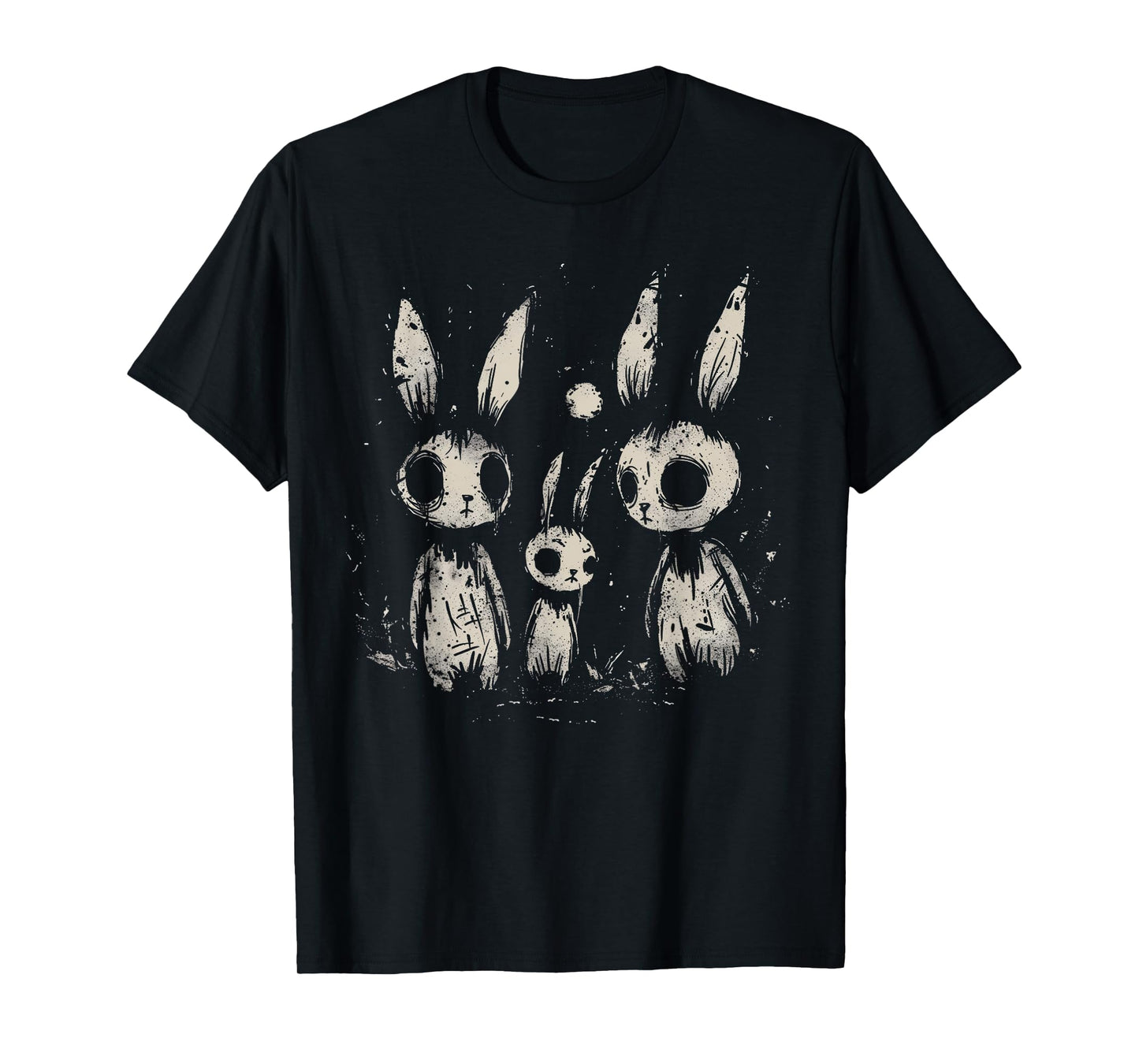 Creepy Cute Bunny Rabbits Horror Goth Grunge Alt Aesthetic T-Shirt