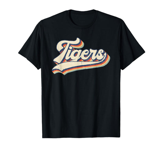 Vintage Tigers School Sports Name Retro Gift Men Women Boys T-Shirt