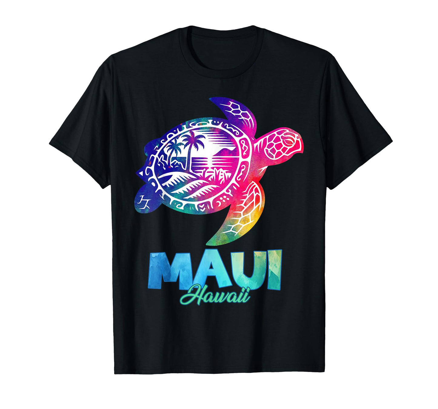 Maui Hawaii Turtle Tie Dye Summer Vacation Gifts Souvenir T-Shirt