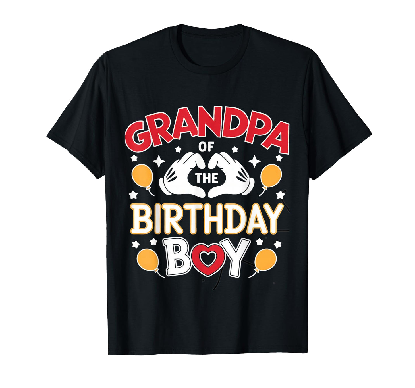 Grandpa of The Birthday Boy Family Party Decor Grandson T-Shirt