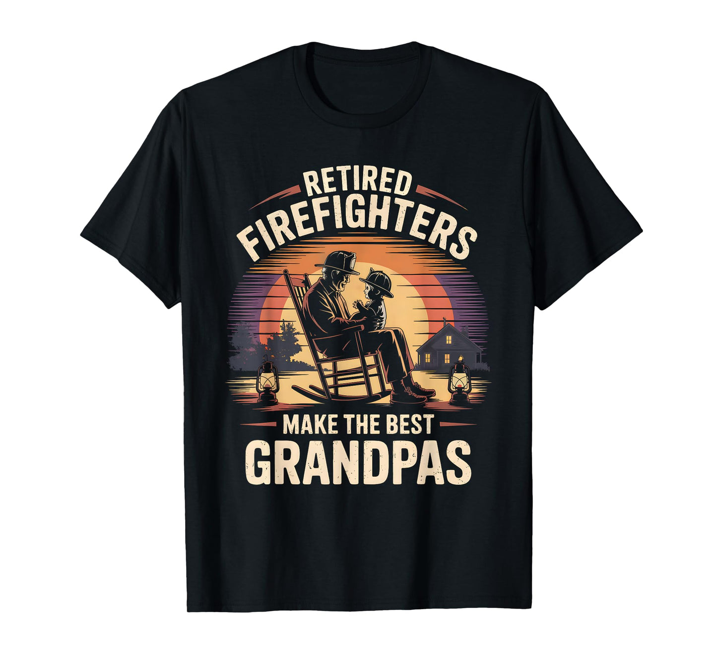 Retired Firefighters Best Grandpas - Firefighter Retirement T-Shirt