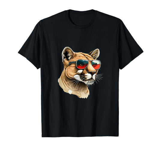 Funny Cougar with Sunglasses T-Shirt