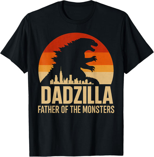 Vintage Dadzilla Father Of The Monsters Mens Fathers Day T-Shirt