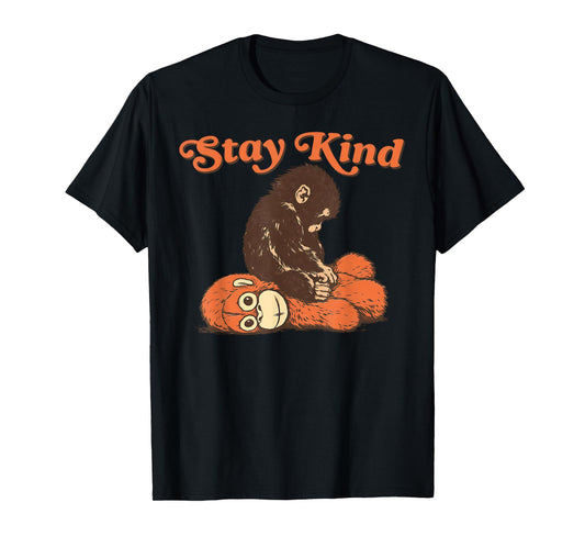 Stay Kind Baby Monkey Punch Plush Men Women Kids T-Shirt
