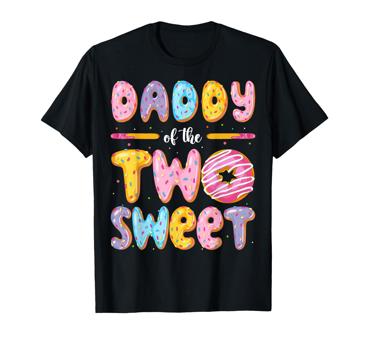 Daddy Of The Two Sweet Donut 2Nd Birthday Boy Girl T-Shirt