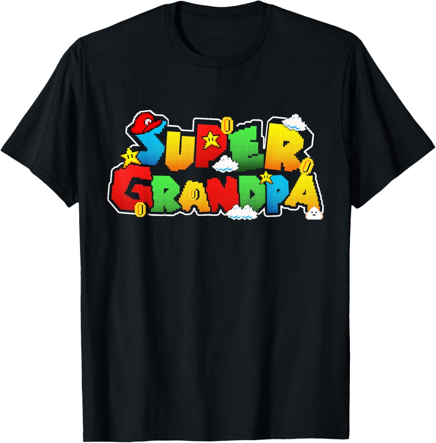 Gamer Super Grandpa Funny Gamer Gifts For Grandpa T-Shirt