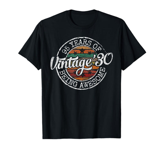Vintage 1930 Bday Stamp 95th Birthday Gifts 95 Year Old T-Shirt
