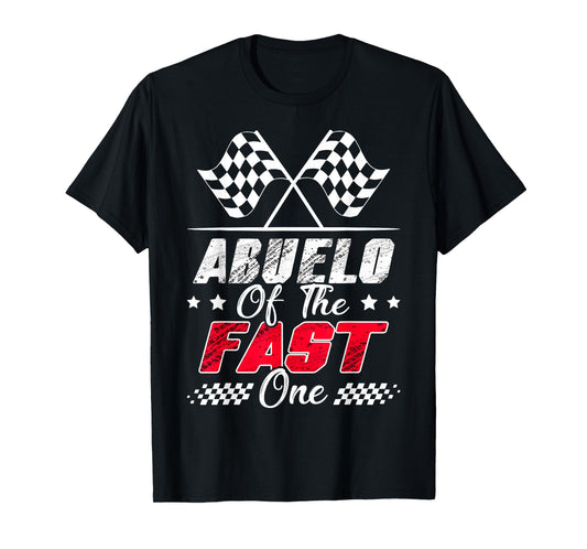 Abuelo Of The Fast One First Birthday Racing Car Family T-Shirt