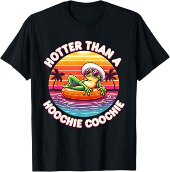 Hotter Than A Hoochie Coochie Frog Country Music Fans Design T-Shirt