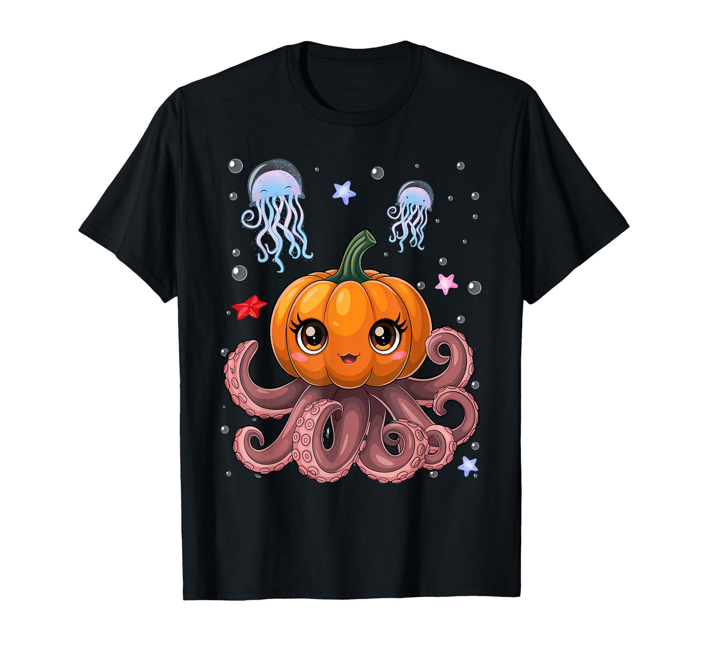 Vintage Octopus Pumpkin Lazy Halloween Party Costume Kids T-Shirt