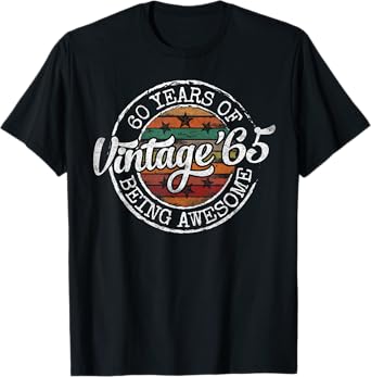 Vintage 1965 Bday Stamp 60th Birthday Gifts 60 Year Old T-Shirt